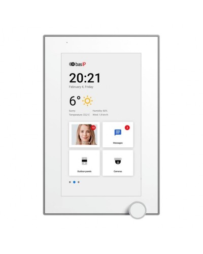 IP-видеодомофон BAS-IP AZ-07L WHITE в Благовещенске Абонентские IP устройства Pintop.ru