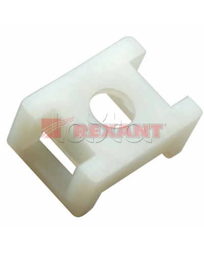 Площадка для крепления стяжки 22.2x16мм БЕЛАЯ 100 шт (10шт/уп) REXANT 07-2102 в Благовещенске Стяжки-хомуты Pintop.ru