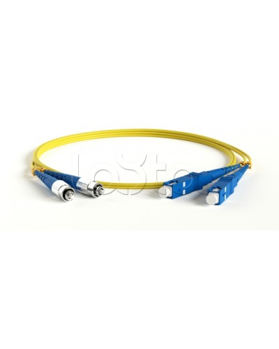 Патч-корд волоконно-оптический одномодовый SM 9/125 (OS2), SC/UPC-FC/UPC, 2.0 мм, duplex, LSZH, 10 м Hyperline FC-D2-9-FC/UR-SC/UR-H-10M-LSZH-YL в Благовещенске Патч-корды оптические Pintop.ru