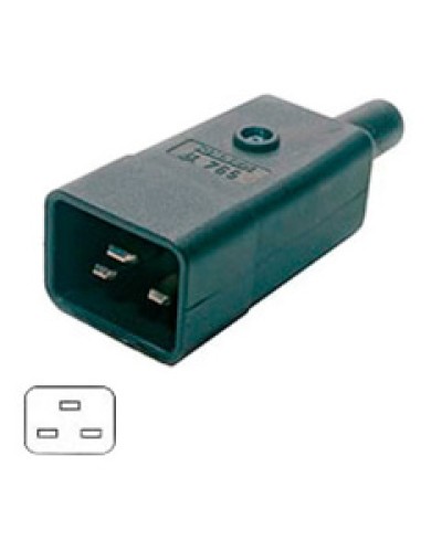 Разъем IEC 60320 C20 220В 16A на кабель Hyperline CON-IEC320C20 в Благовещенске Коммутационные изделия Pintop.ru