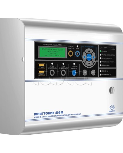Прибор адресно-аналоговый приемно-контрольный охранно-пожарный Юнитест Юнитроник 496М (ППКОПУ 03041-4-1) в Благовещенске Адресная система пожарной сигнализации Юнитест Pintop.ru