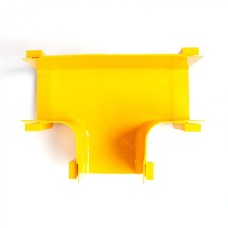 Т-соединитель оптического лотка 120 мм, монтаж без соединителей, желтый LANMASTER (LAN-OT120-ET/NC)