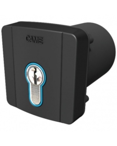 Ключ-выключатель встраиваемый с цилиндром замка DIN и синей подсветкой Came 806SL-0060 в Благовещенске Запчасти для шлагбаумов и автоматики Pintop.ru
