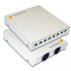 Кросс оптический настенный, металлический, на 8 FC адаптеров LANMASTER LAN-FOBM-WM-8FC