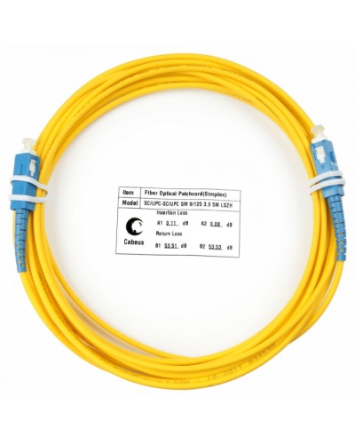 Шнур оптический simplex SC-SC 9/125 sm 7м LSZH Cabeus FOP(s)-9-SC-SC-7m в Благовещенске Патч-корды оптические Pintop.ru