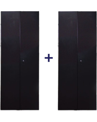 Комплект дверей 47U, 600 мм, черный, передняя - распашная металл, задняя - распашная металлTWT TWT-CBB-DR47-6x-S-M1 в Благовещенске Аксессуары для стоек и шкафов Pintop.ru
