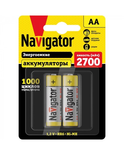 Аккумулятор Navigator 94 465 NHR-2700-HR6-BP2 в Благовещенске Электротехническое оборудование Pintop.ru