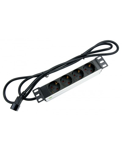 Блок евророзеток для 10 шкафов, горизонтальный, 4 розетки, 10 A Cabeus PDU-4P-2IEC в Благовещенске Блоки розеток Pintop.ru