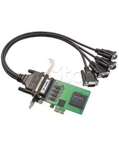 Плата 4-портовая RS-232 для шины PCI Express Moxa CP-104EL-A-DB9M в Благовещенске Сетевые карты Pintop.ru