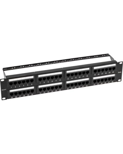 Панель коммутационная с кабельными органайзерами 19, 2U, 48 портов, UTP, RJ-45, CAT 5e REXANT PRO (02-0032) в Благовещенске Аксессуары для стоек и шкафов Pintop.ru