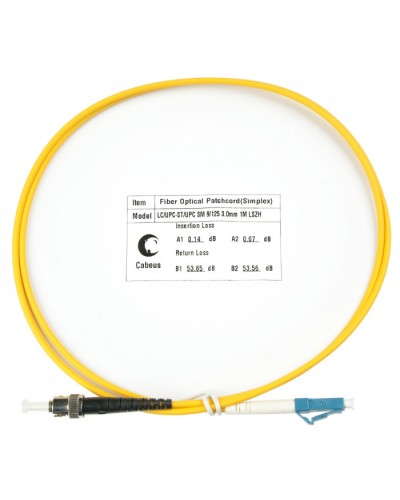 Шнур оптический simplex LC-ST 9/125 sm 1м LSZH Cabeus FOP(s)-9-LC-ST-1m в Благовещенске Патч-корды оптические Pintop.ru